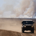 Truck-dust-smoke